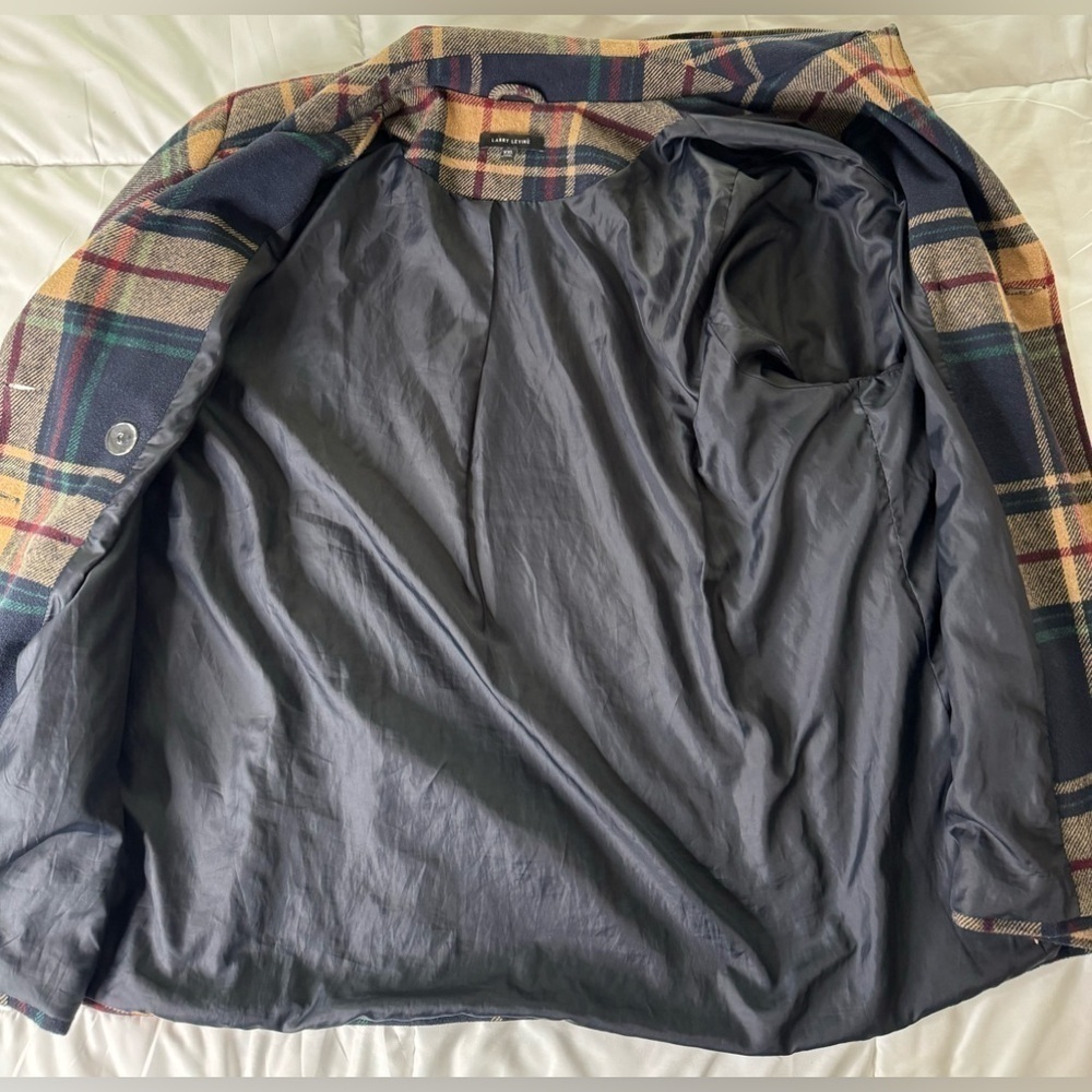 Larry Levine Women’s Tartan Plaid Double-Breasted Pea Coat Size XXL - Picture 3 of 5
